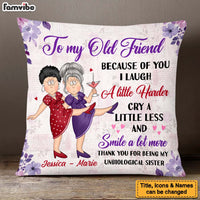 Personalized Gift For Senior Friends Unbiological Sister Pillow 26645 thumb 1