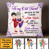 Personalized Gift For Senior Friends Unbiological Sister Pillow 26645 thumb 1
