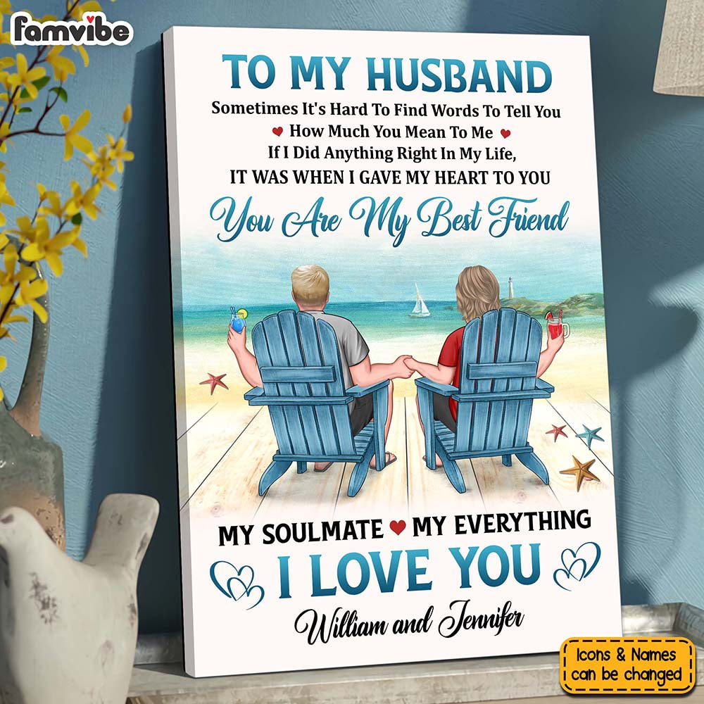 Personalized Gifts For My Husband To My Husband I Love You Canvas 26647 Primary Mockup