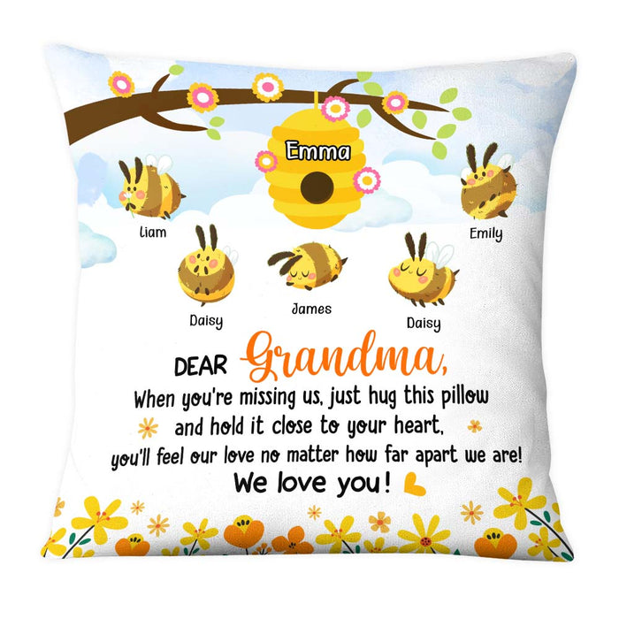 Personalized Gift For Grandma Grandma's Honey Bees Pillow 26648 1