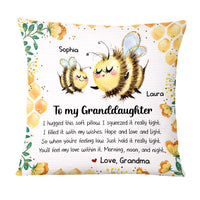 Personalized Gift For Granddaughter Bee Hug This Pillow 26650 thumb 1