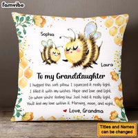 Personalized Gift For Granddaughter Bee Hug This Pillow 26650 thumb 1