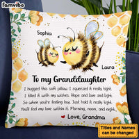 Personalized Gift For Granddaughter Bee Hug This Pillow 26650 thumb 1