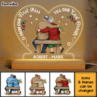 Personalized Gift For Senior Couple From Our First Kiss Till Our Final Breath Plaque LED Lamp Night Light 26652 thumb 1