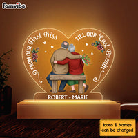 Personalized Gift For Senior Couple From Our First Kiss Till Our Final Breath Plaque LED Lamp Night Light 26652 thumb 1