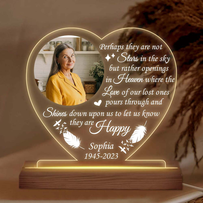 Personalized Memorial Gift Let Us Know They Are Happy Plaque LED Lamp Night Light 26656 1