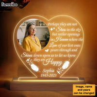 Personalized Memorial Gift Let Us Know They Are Happy Plaque LED Lamp Night Light 26656 thumb 1
