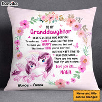 Personalized Gift For Granddaughter Unicorn Hug This Pillow 26657 thumb 1