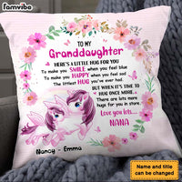 Personalized Gift For Granddaughter Unicorn Hug This Pillow 26657 thumb 1
