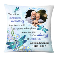Personalized Memorial Gift You Left Us Beautiful Memories Pillow 26659 thumb 1
