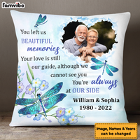 Personalized Memorial Gift You Left Us Beautiful Memories Pillow 26659 thumb 1