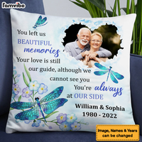 Personalized Memorial Gift You Left Us Beautiful Memories Pillow 26659 thumb 1
