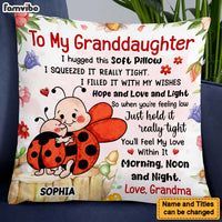Personalized Gift For Granddaughter Hug This Lady Bug Pillow 26661 thumb 1