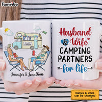 Personalized Gift For Couple Husband Wife Camping Partners For Life Mug 26663 thumb 1