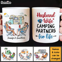 Personalized Gift For Couple Husband Wife Camping Partners For Life Mug 26663 thumb 1
