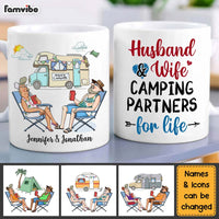 Personalized Gift For Couple Husband Wife Camping Partners For Life Mug 26663 thumb 1