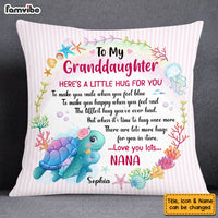 Personalized Gift For Granddaughter Sea Animals Hug This Pillow 26669 thumb 1