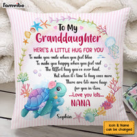Personalized Gift For Granddaughter Sea Animals Hug This Pillow 26669 thumb 1