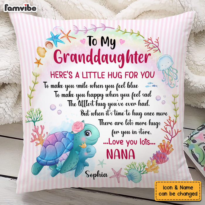 Personalized Gift For Granddaughter Sea Animals Hug This Pillow 26669 1