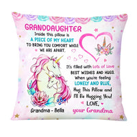 Personalized Gift For Granddaughter Unicorn Hug This Pillow 26671 thumb 1