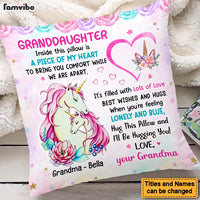 Personalized Gift For Granddaughter Unicorn Hug This Pillow 26671 thumb 1