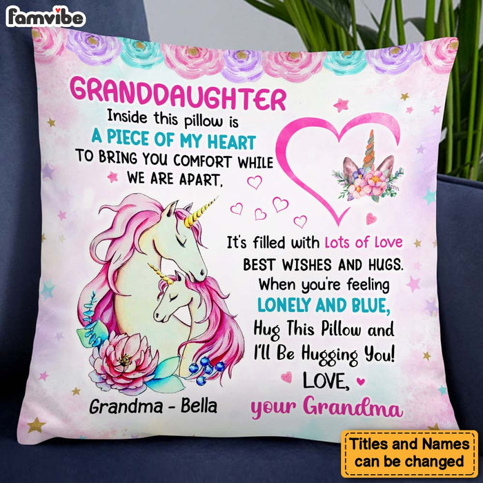 Personalized Gift For Granddaughter Unicorn Hug This Pillow 26671 1