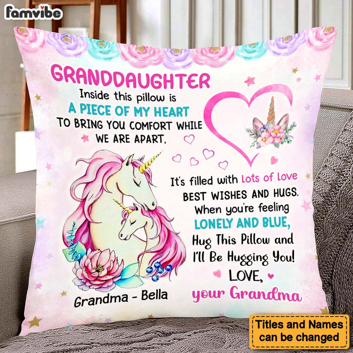 Personalized Gift For Granddaughter Unicorn Hug This Pillow 26671 1