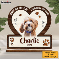 Personalized Once By My Side Forever In My Heart Memorial Wood Plaque 26672 thumb 1