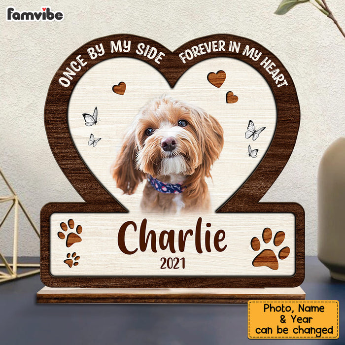 Personalized Once By My Side Forever In My Heart Memorial Wood Plaque 26672 1