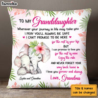 Personalized Gift For Granddaughter I Love You Forever and Always Elephant Pillow 26673 thumb 1