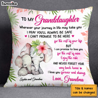 Personalized Gift For Granddaughter I Love You Forever and Always Elephant Pillow 26673 thumb 1