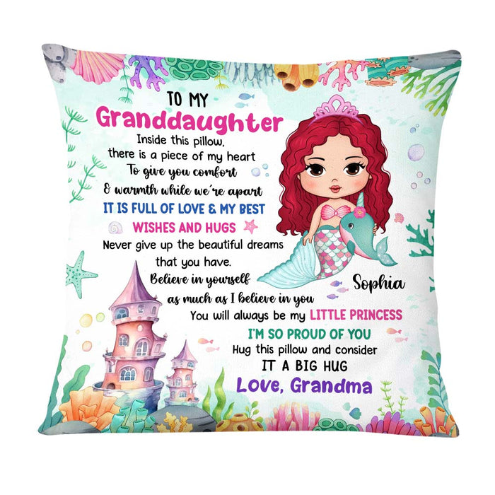 Personalized Gift For Granddaughter My Little Princess Hug This Pillow 26674 1
