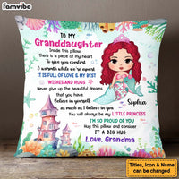 Personalized Gift For Granddaughter My Little Princess Hug This Pillow 26674 thumb 1