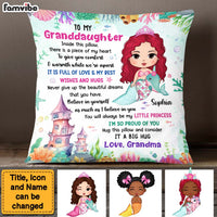 Personalized Gift For Granddaughter My Little Princess Hug This Pillow 26674 thumb 1