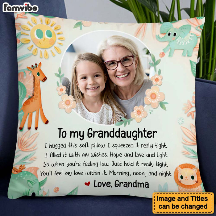 Personalized Gift for Granddaughter Safari Theme Pillow 26675 1