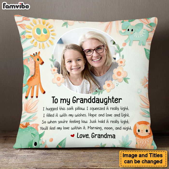 Personalized Gift for Granddaughter Safari Theme Pillow 26675 1