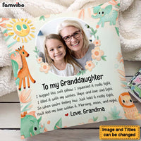 Personalized Gift for Granddaughter Safari Theme Pillow 26675 thumb 1
