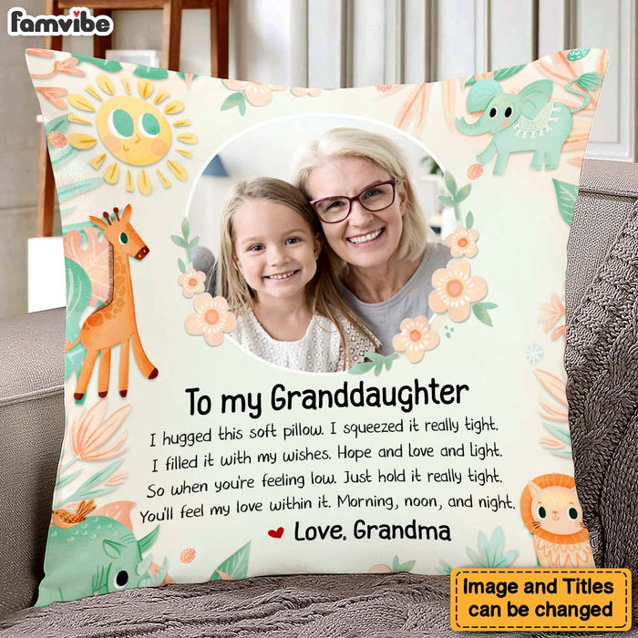 Personalized Gift for Granddaughter Safari Theme Pillow 26675 1