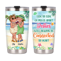 Personalized Gift For Friends Always Be Connected By Heart Steel Tumbler 26676 thumb 1