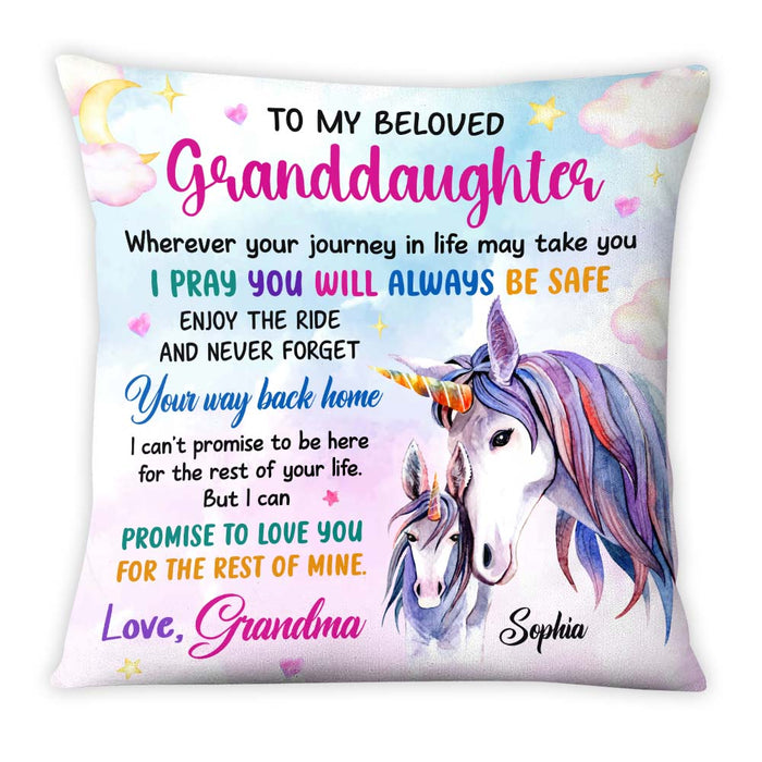 Personalized Gift For Granddaughter I Pray You Will Always Be Safe Pillow 26677 1