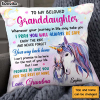 Personalized Gift For Granddaughter I Pray You Will Always Be Safe Pillow 26677 thumb 1