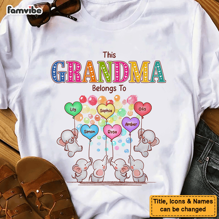 Personalized Gift For Grandma Elephant Shirt - Hoodie - Sweatshirt 26681 1