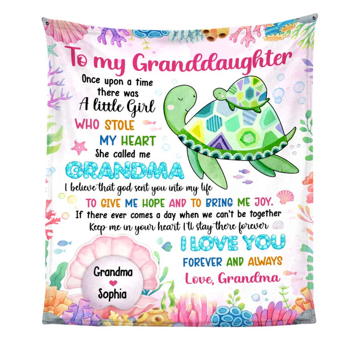 Personalized Gift For Granddaughter She Called Me Grandma Blanket 26683 1
