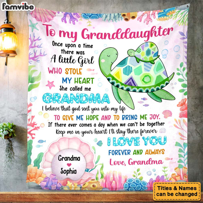 Personalized Gift For Granddaughter She Called Me Grandma Blanket 26683 1