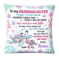 Personalized Gift For Granddaughter Turtle Hug This Pillow 26684 thumb 1