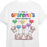 Personalized Gift For Grandma This Grandma's Heart Belongs To Elephants Shirt - Hoodie - Sweatshirt 26687 thumb 1