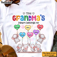 Personalized Gift For Grandma This Grandma's Heart Belongs To Elephants Shirt - Hoodie - Sweatshirt 26687 thumb 1