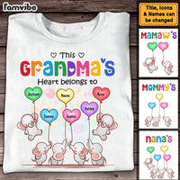 Personalized Gift For Grandma This Grandma's Heart Belongs To Elephants Shirt - Hoodie - Sweatshirt 26687 thumb 1