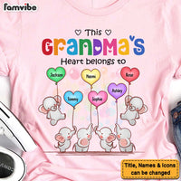 Personalized Gift For Grandma This Grandma's Heart Belongs To Elephants Shirt - Hoodie - Sweatshirt 26687 thumb 1