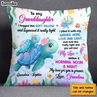 Personalized Gift For Granddaughter Turtle I Hugged This Soft Pillow 26691 thumb 1